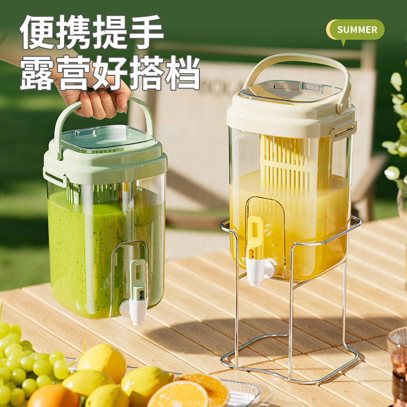 包邮轻奢冰箱冷水壶耐高温带水龙头水果茶桶家用饮料冷饮凉水壶