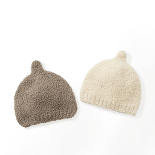 尼多熊婴儿帽子秋冬小月龄宝宝胎帽冬季毛线帽婴儿针织帽奶嘴帽子