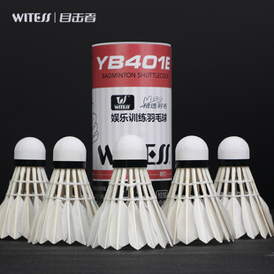 WITESS目击者YB401E羽毛球耐打型室内外训练用球3只装 6只装