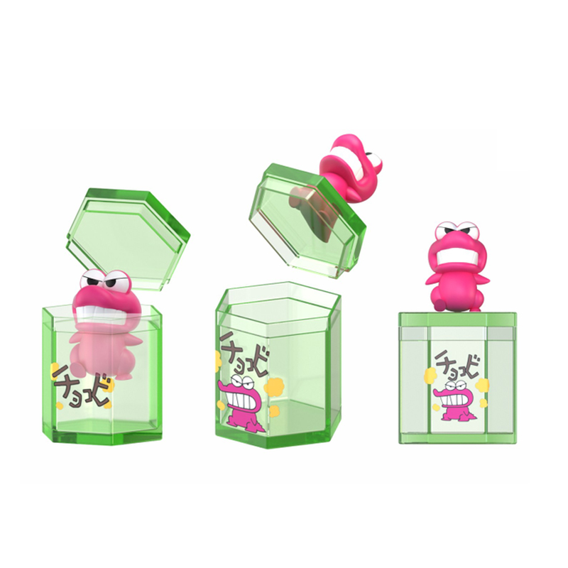 正版简动文创蜡笔小新场景萌粒收纳罐盲盒可爱周边公仔小摆件手办