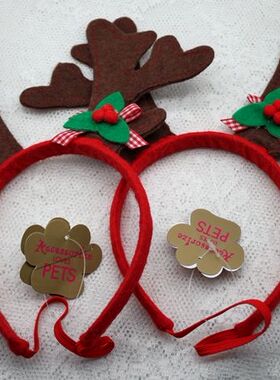 英国accessorize宠物头饰狗狗花泰迪约克夏马尔济斯法牛鹿角发箍