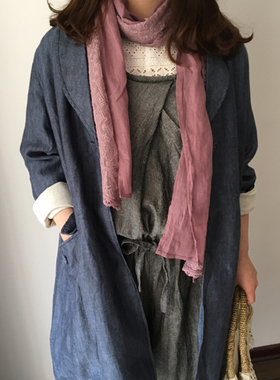 外贸出口日本原单nt家原单一粒扣宽松版中长风衣外套紫色