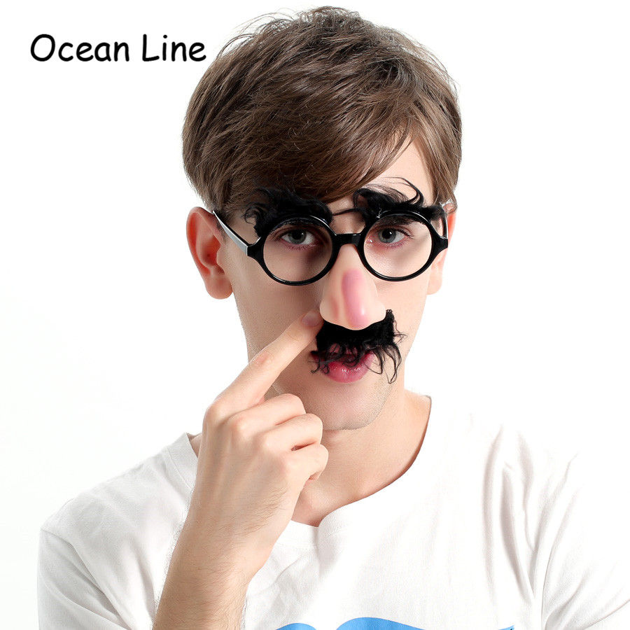 假胡子道具搞怪眼镜礼物大鼻子老爷爷搞笑恶搞玩具派对用品