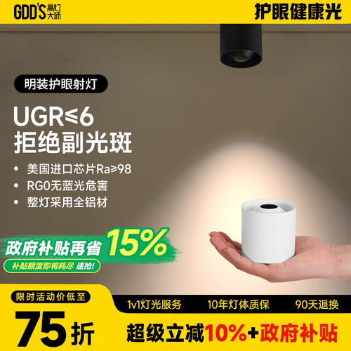 高灯大师防水小角度明装射灯