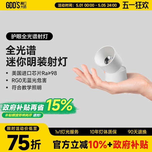 高灯大师可摆头迷你明装射灯