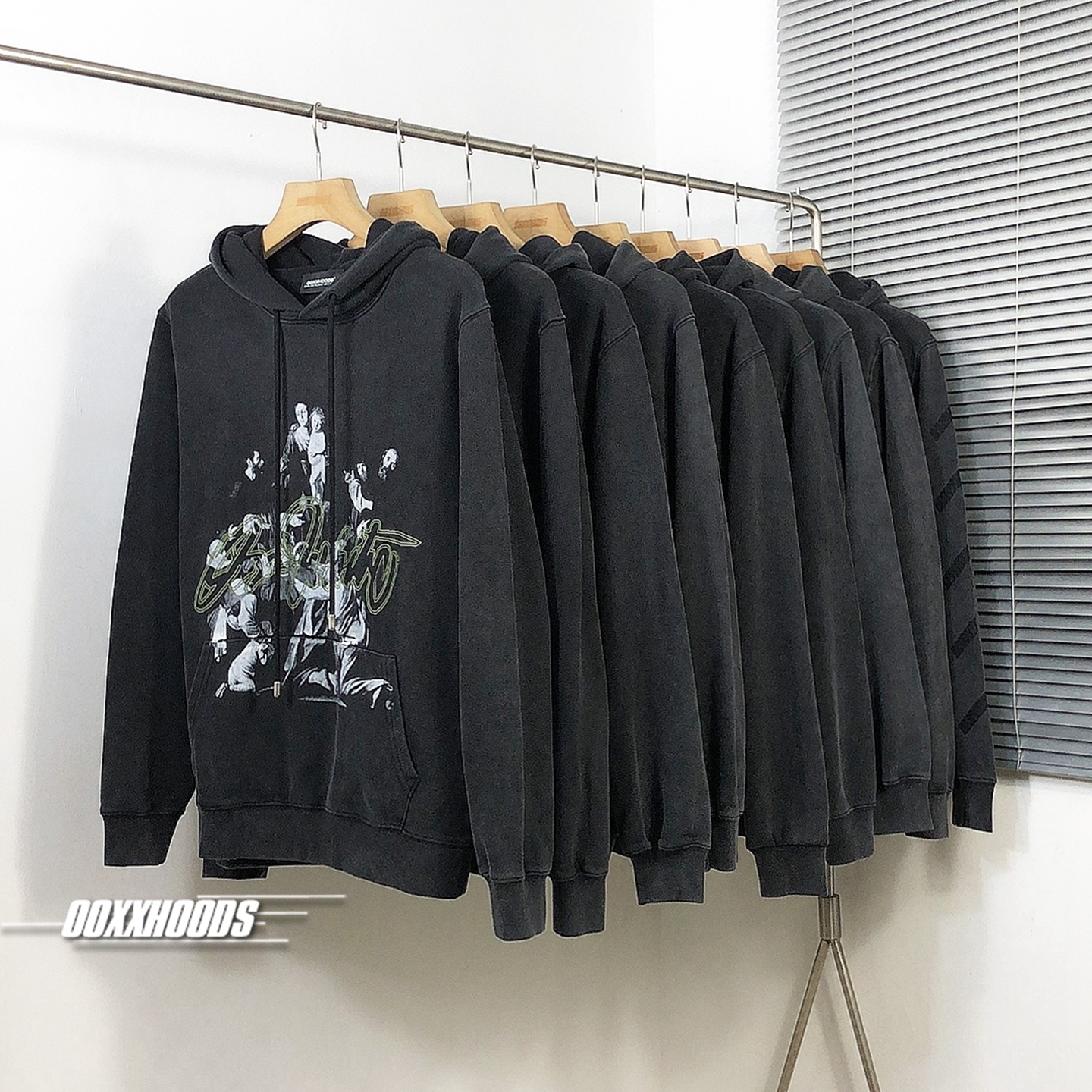 重磅垂坠感宽松箭头oversize卫衣