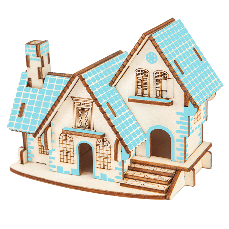 迪尔乐斯粉蓝梦想3d立体拼图