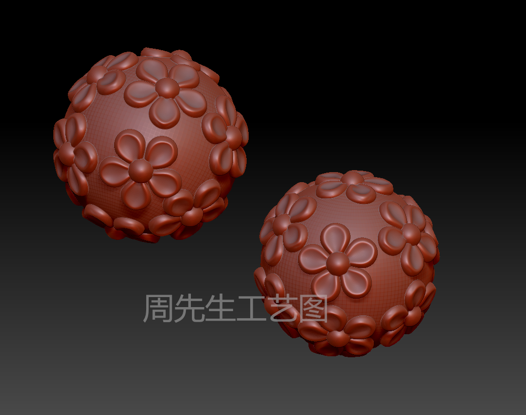 正圆花珠圆珠珠子圆雕图雕刻机图纸stl三维立体图3d模型文件Q789