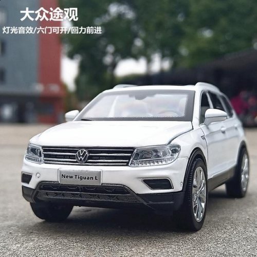 仿真大众途观L合金SUV汽车模型六开门回力声光越野车模玩具车摆件