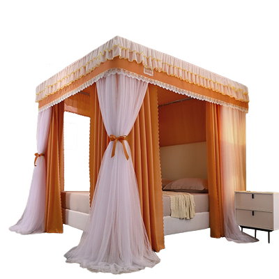 双杆双层钢管落地宫廷工厂通蚊帐