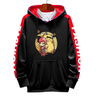 火影忍者九只尾兽九喇嘛牛鬼守鹤动漫游戏连帽卫衣男加绒外套衣服