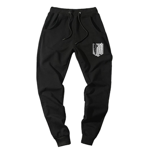 进击的巨人兵长调查兵团宪兵团艾伦动漫小脚裤卫裤子男女休闲长裤