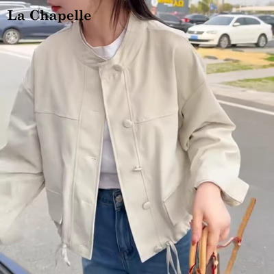 拉夏贝尔短款棒球服外套女新款