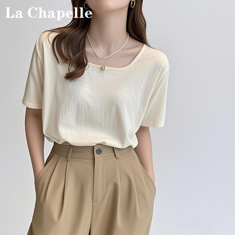 LaChapelle/拉夏贝尔棉麻短袖女