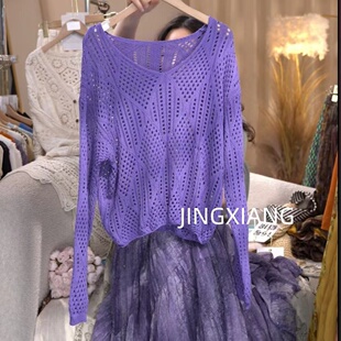 高级镂空氛围感2655 上衣女装 AOSER时尚 原宿风百搭宽松休闲新款