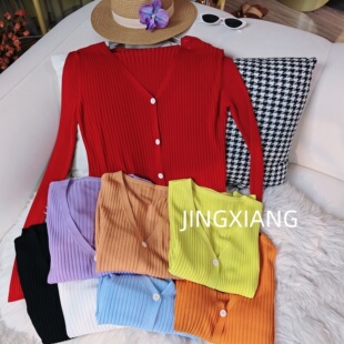 时尚 百搭多色女装 针织衫 AOSER 打底衫 新款 开衫 2108 夏季