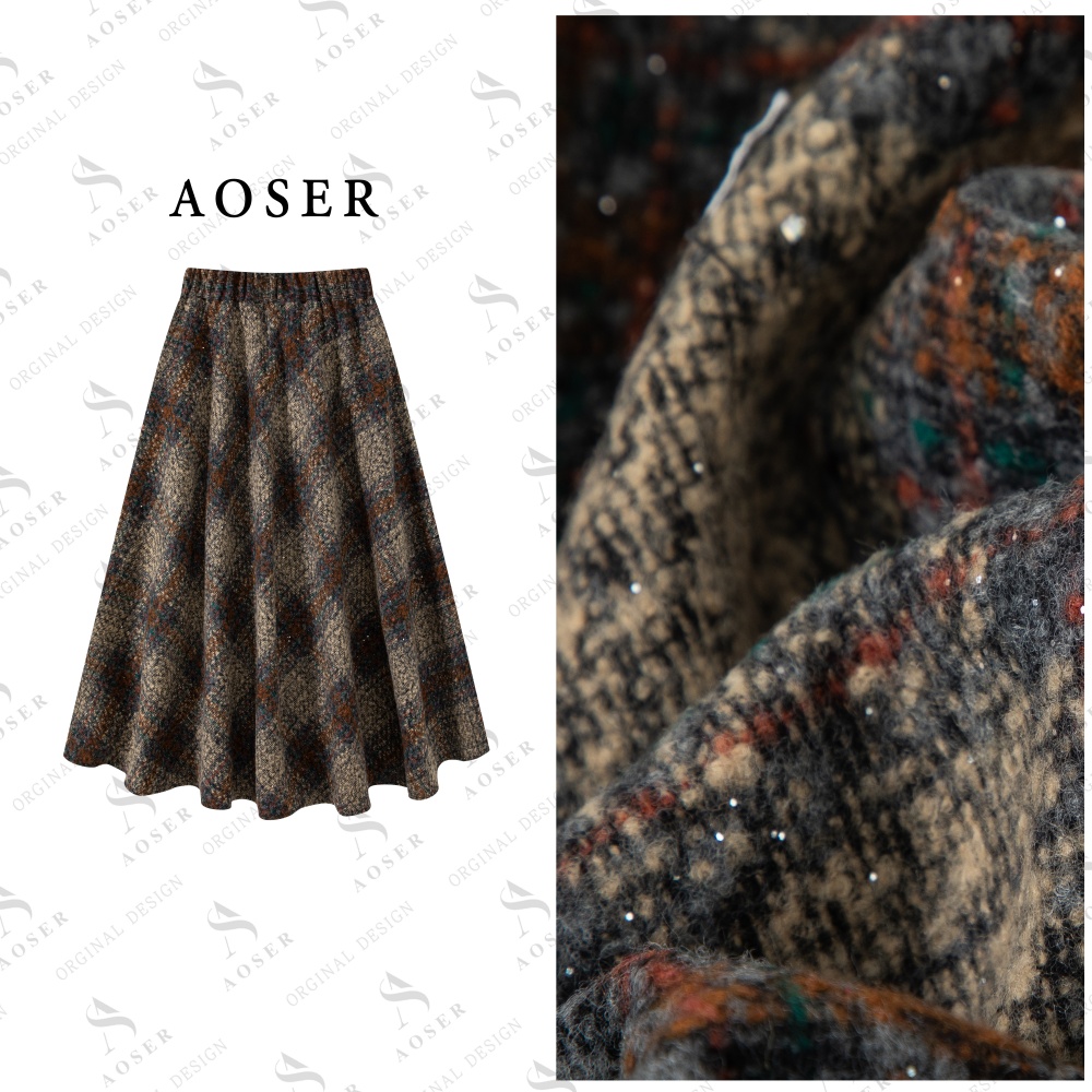 AOSER复古显瘦百搭半身裙