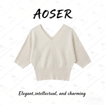 针织衫女装短款纯色显瘦上衣