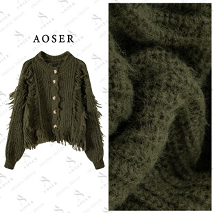 毛衣休闲慵懒风2567 百搭圆领针织开衫 AOSER时尚 宽松型韩版