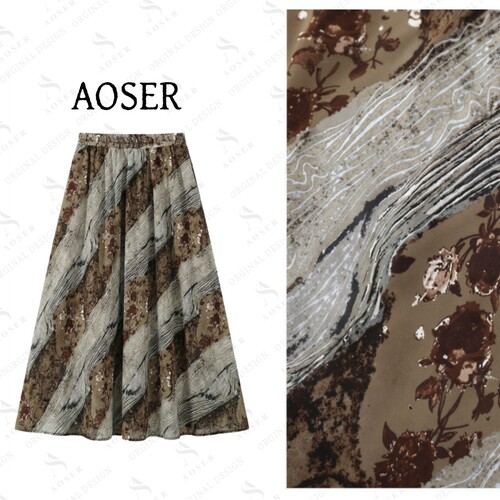 AOSER轻奢显瘦遮胯A字半身裙