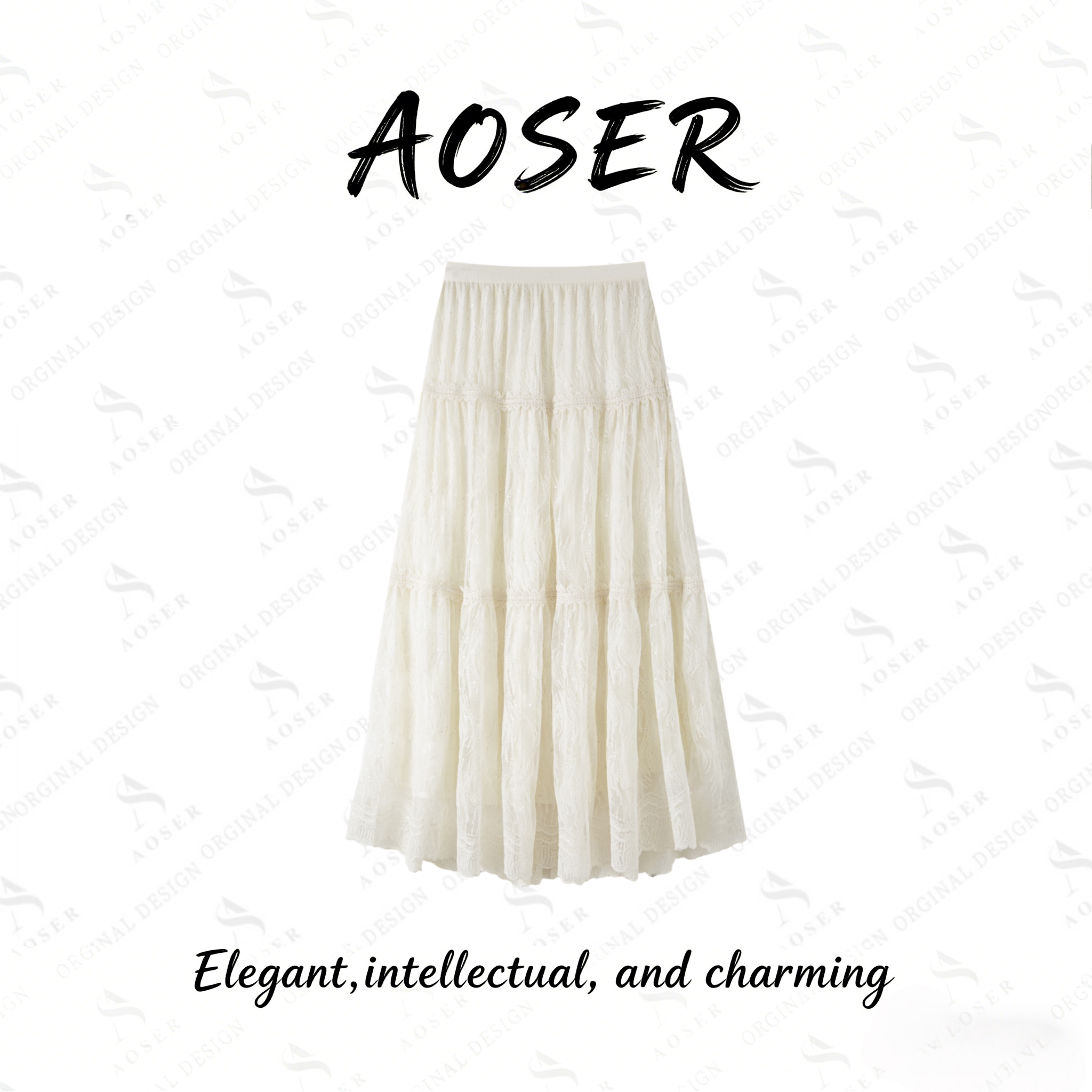AOSER新款时尚气质休闲百搭秋冬显瘦日常通勤A字半身裙26102