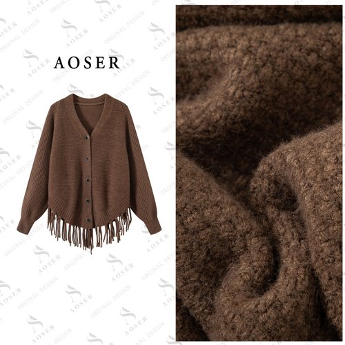 AOSER宽松显瘦蝙蝠袖针织开衫