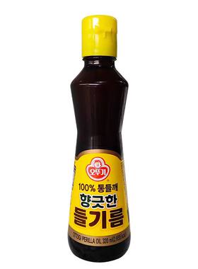 韩国进口不倒翁 紫叶苏子油食用油紫苏子油 紫苏籽油320ml拌菜