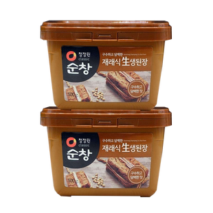 韩国进口大酱韩式大酱豆瓣酱大酱汤清净园顺昌大酱黄豆酱500g*2盒