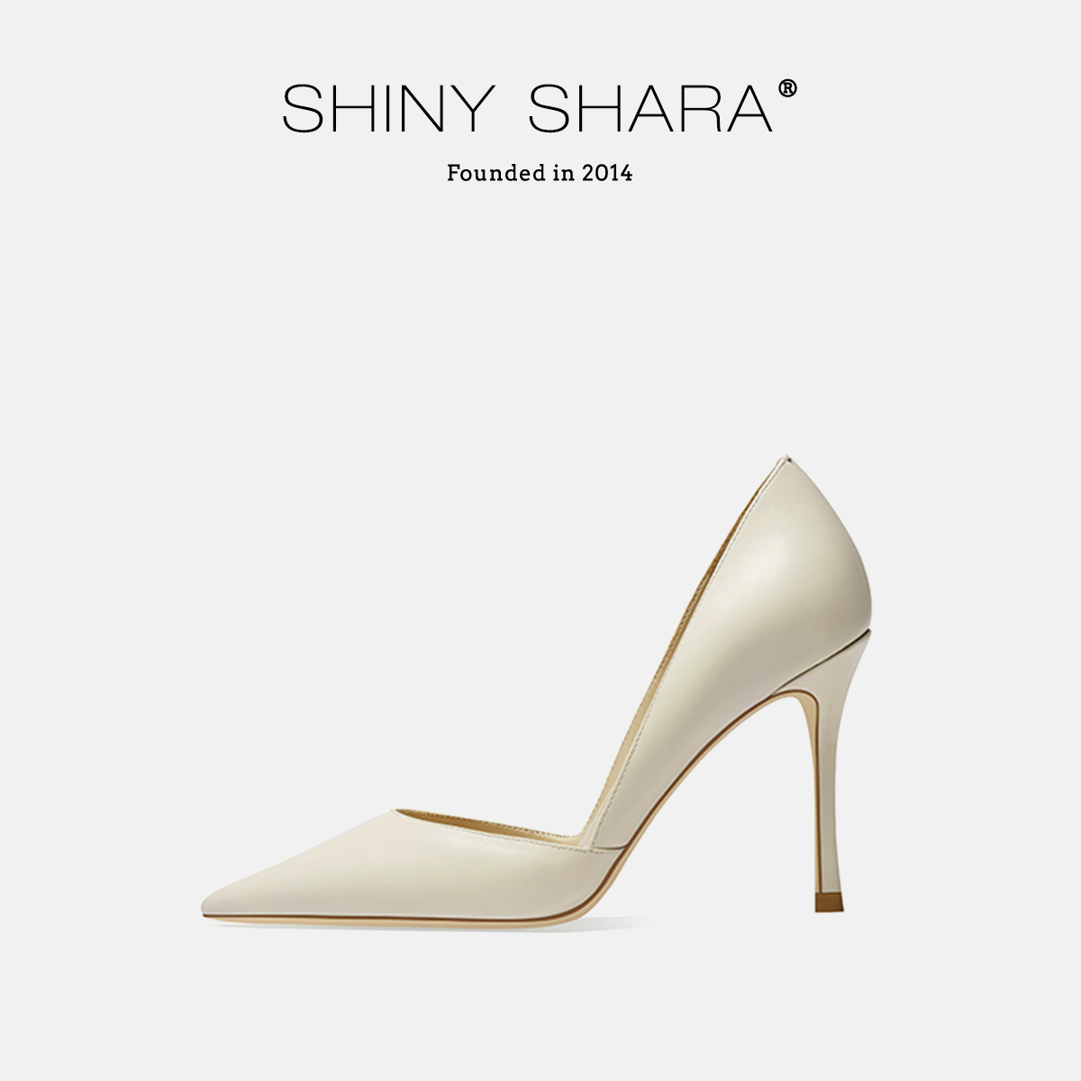 ShinyShara/诗莎白色高跟鞋婚鞋