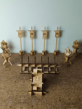 三国魏蜀吴战旗军旗帜木质战场火盆配件沙盘模型摆件定制研学作业