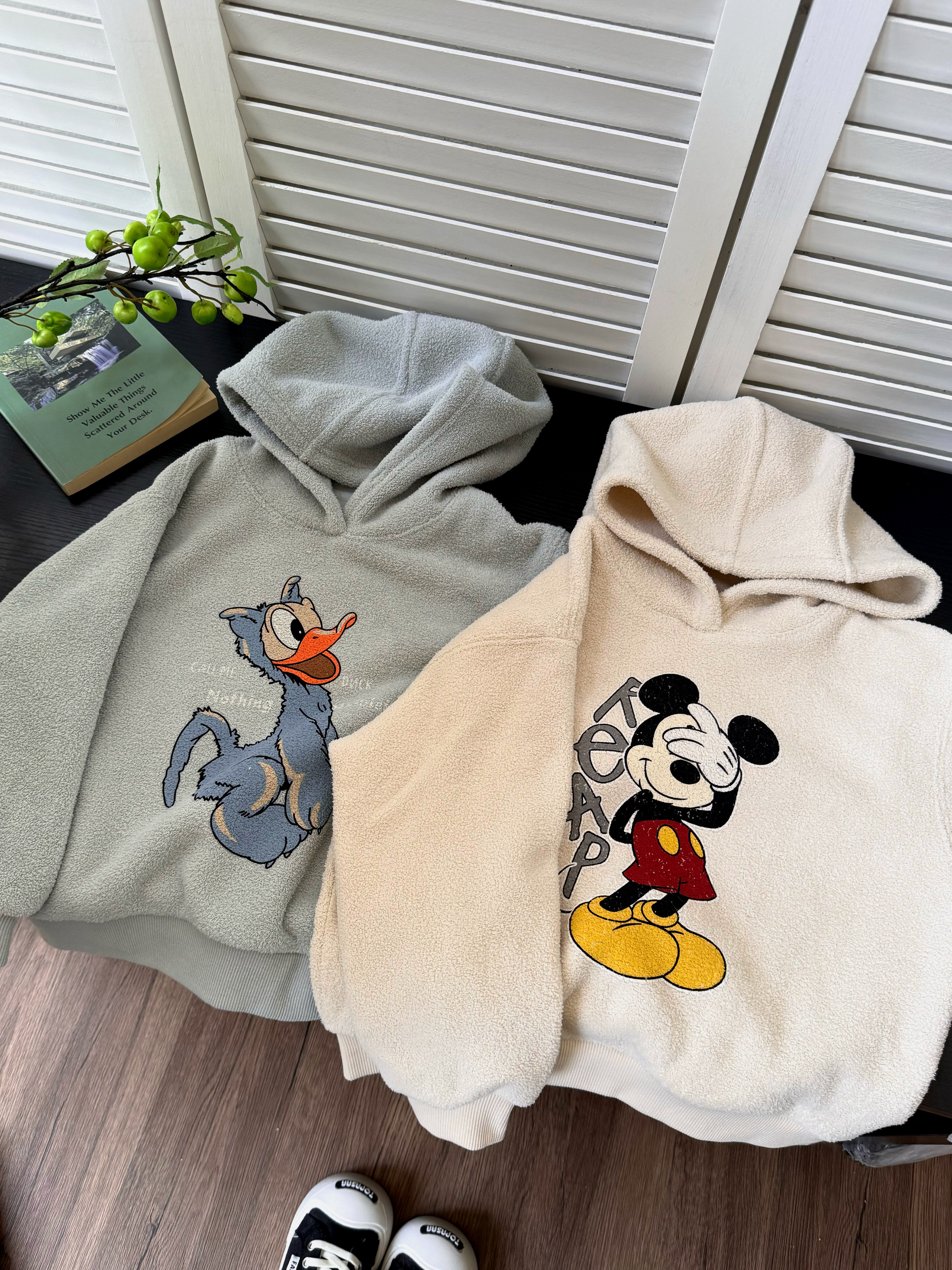 儿童连帽卫衣2025秋冬新款男女童韩版卡通米奇加绒保暖休闲上衣