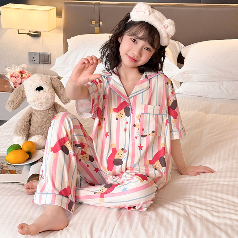 女童夏季卡通家居服两件套