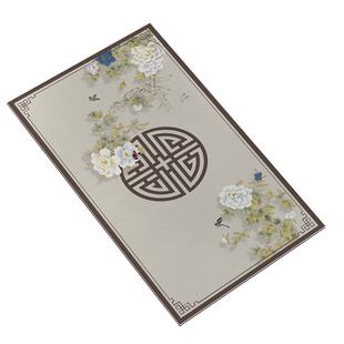 茶席新中式禅意防水高端国风茶桌布茶道主人茶席桌巾皮革茶几桌旗