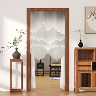 门帘隔断帘防蚊蕾丝家用中式卧室卫生间2026新款高档隐私遮挡帘子