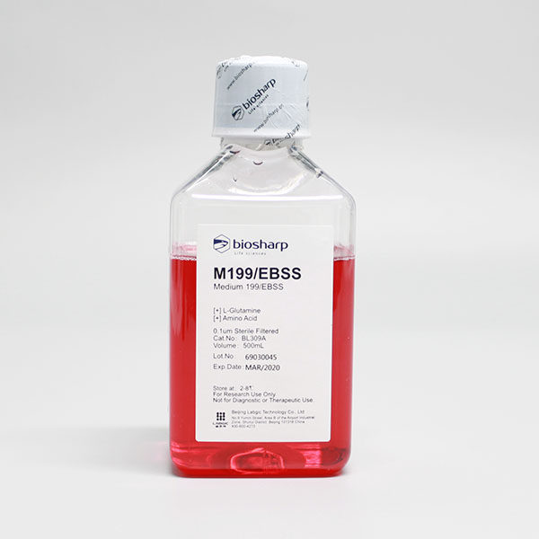 biosharp bl309a m199液体培养基 含酚红 hepes 不含丙酮酸钠
