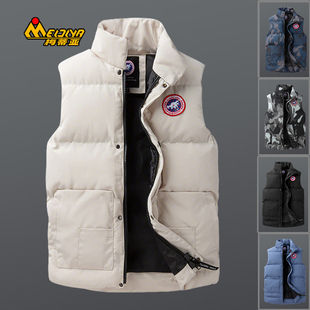 大鹅款丨梅蒂亚立领羽绒棉马甲男女秋冬加厚保暖迷彩无袖夹克外套