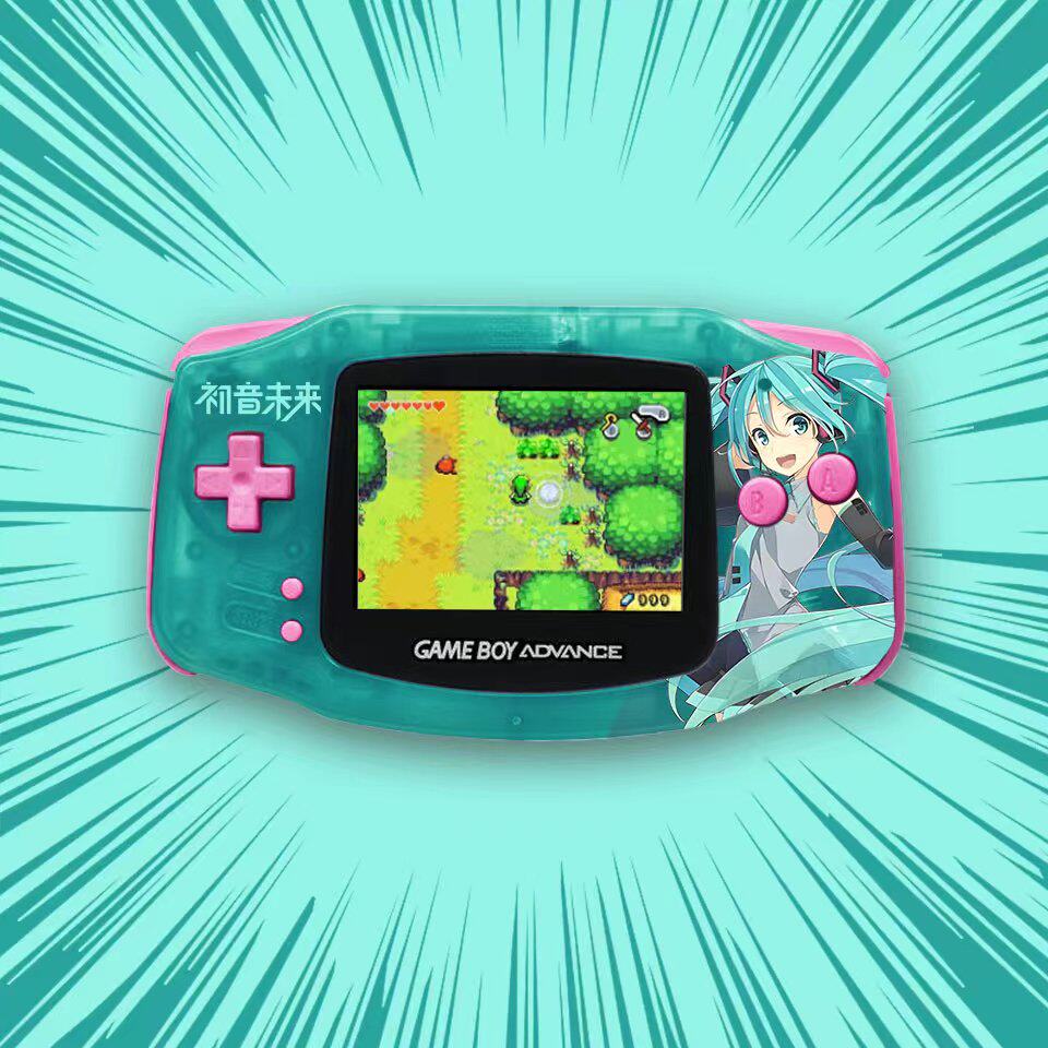 任天堂gba高亮IPS游戏机 怀旧掌机彩屏gameboy初音限定版包邮