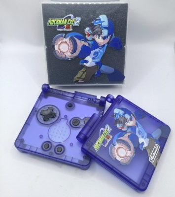 任天堂GBASP高亮iPS全贴合洛克人限定版游戏机掌机GBA GAMEBOY