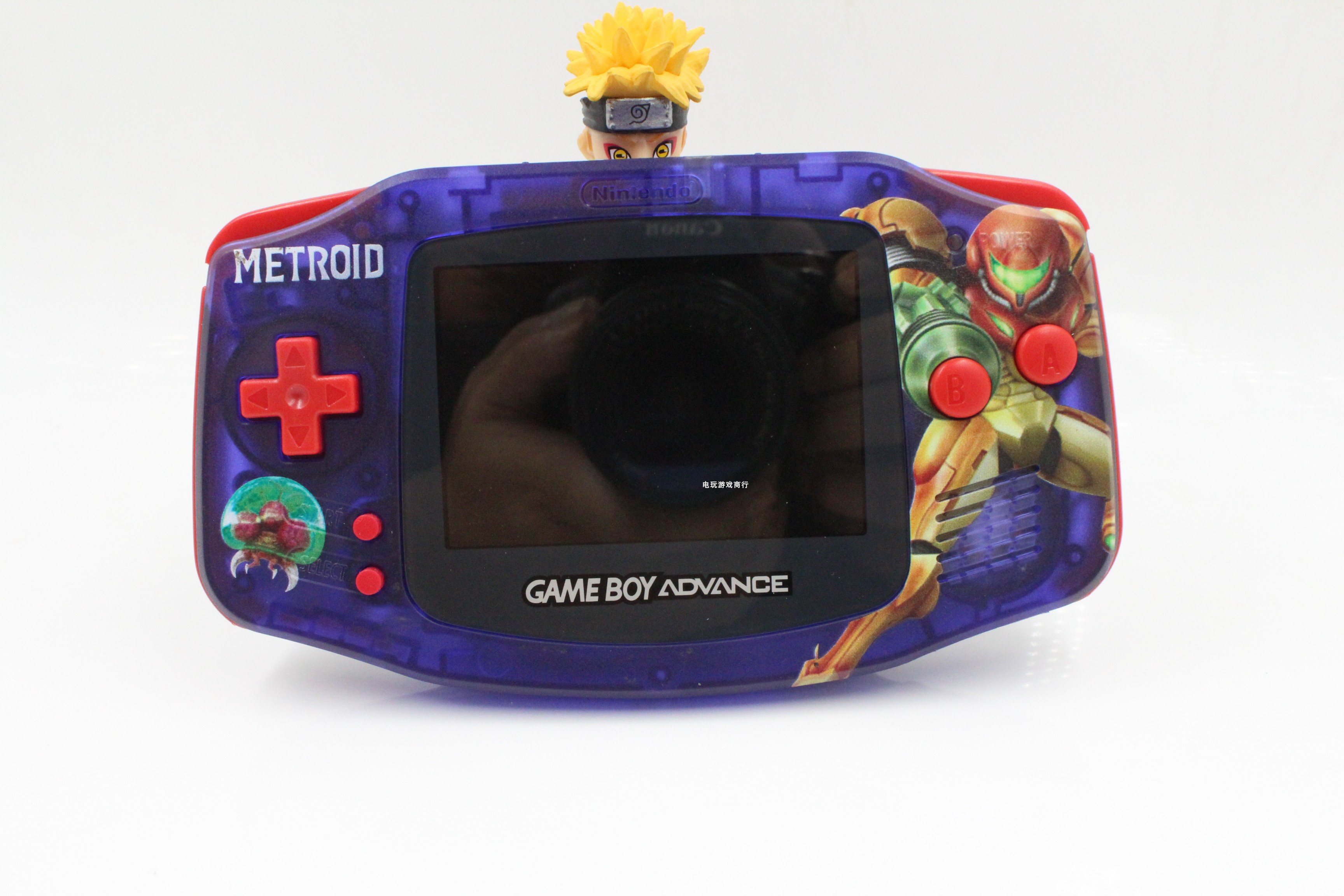 任天堂高亮GBA游戏机 gameboy掌机 插卡黑白怀旧 银河战士限定版