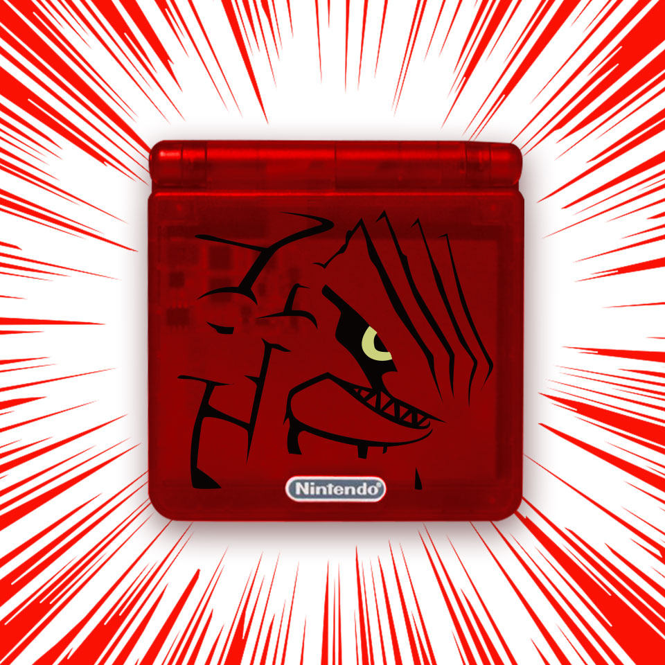 任天堂换壳GAMEBOY系列GBA SP红宝石固拉多机壳翻新专用壳替换壳