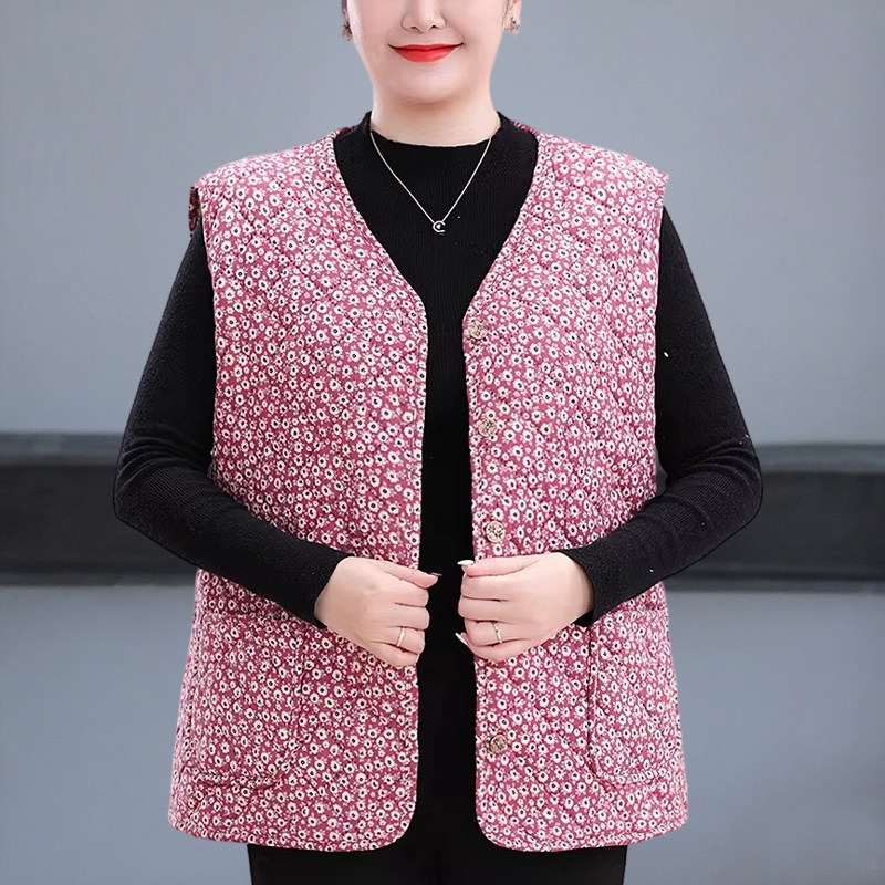 大码中老年人女装加绒奶奶坎肩上衣胖妈妈马甲背心200斤冬装洋气