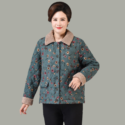 时尚200斤冬季中老年妈妈装棉衣