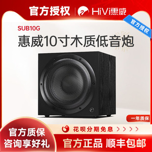 Hivi SUB10G家庭影院低音炮家用超重有源低音炮木质箱体黑色 惠威