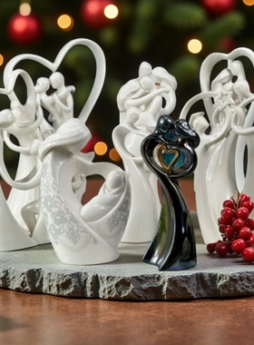 陶瓷新婚情人节礼物摆件装饰