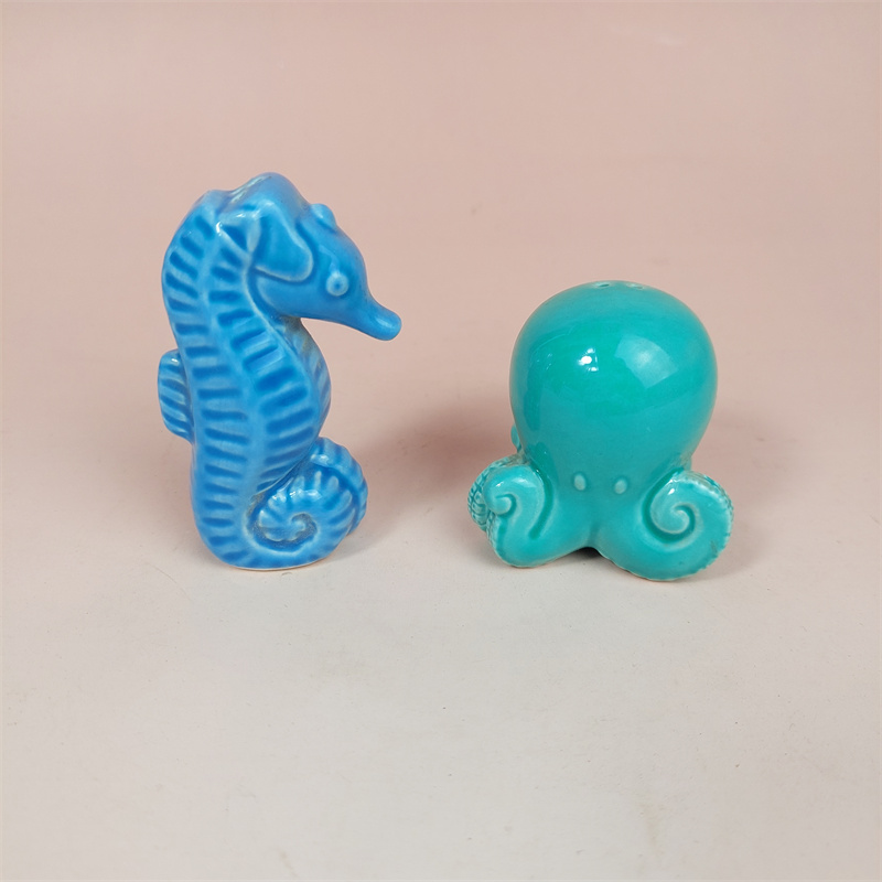 手绘可爱餐具海马章鱼小鸟调料瓶