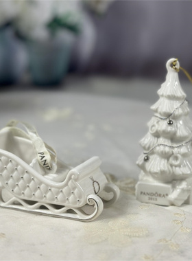 陶瓷雪橇圣诞树装饰品挂件摆件