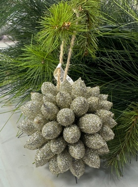 外贸出口圣诞节儿童礼物圣诞树金沙氧化镁装饰摆件挂件