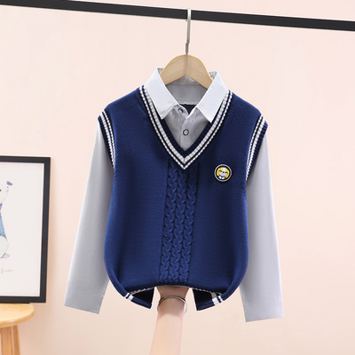 男童毛衣马甲2025新款春秋