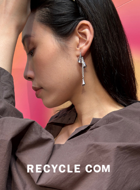 RECYCLE / 流苏叶片耳环 简约气质花朵精致轻奢百搭时尚通勤耳坠