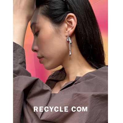 RECYCLE / 流苏叶片耳环 简约气质花朵精致轻奢百搭时尚通勤耳坠